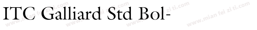 ITC Galliard Std Bol字体转换
